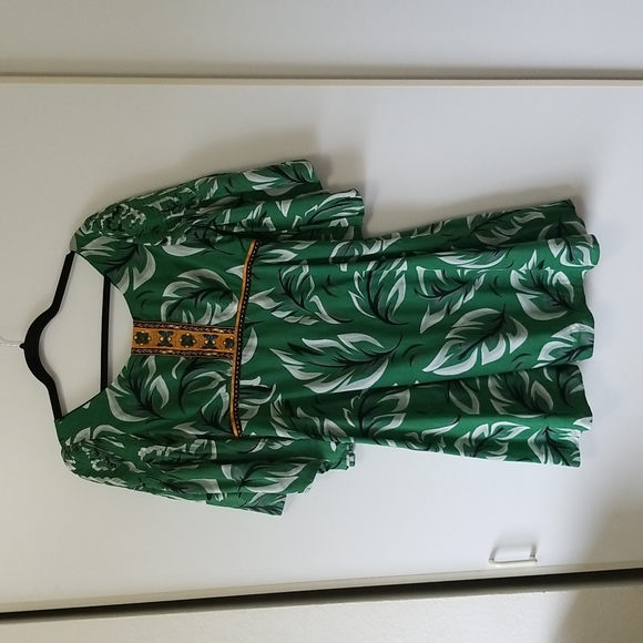 Anthropologie Vanessa Virginia Palm Leaf Dress - Size 4 - Picture 2 of 10